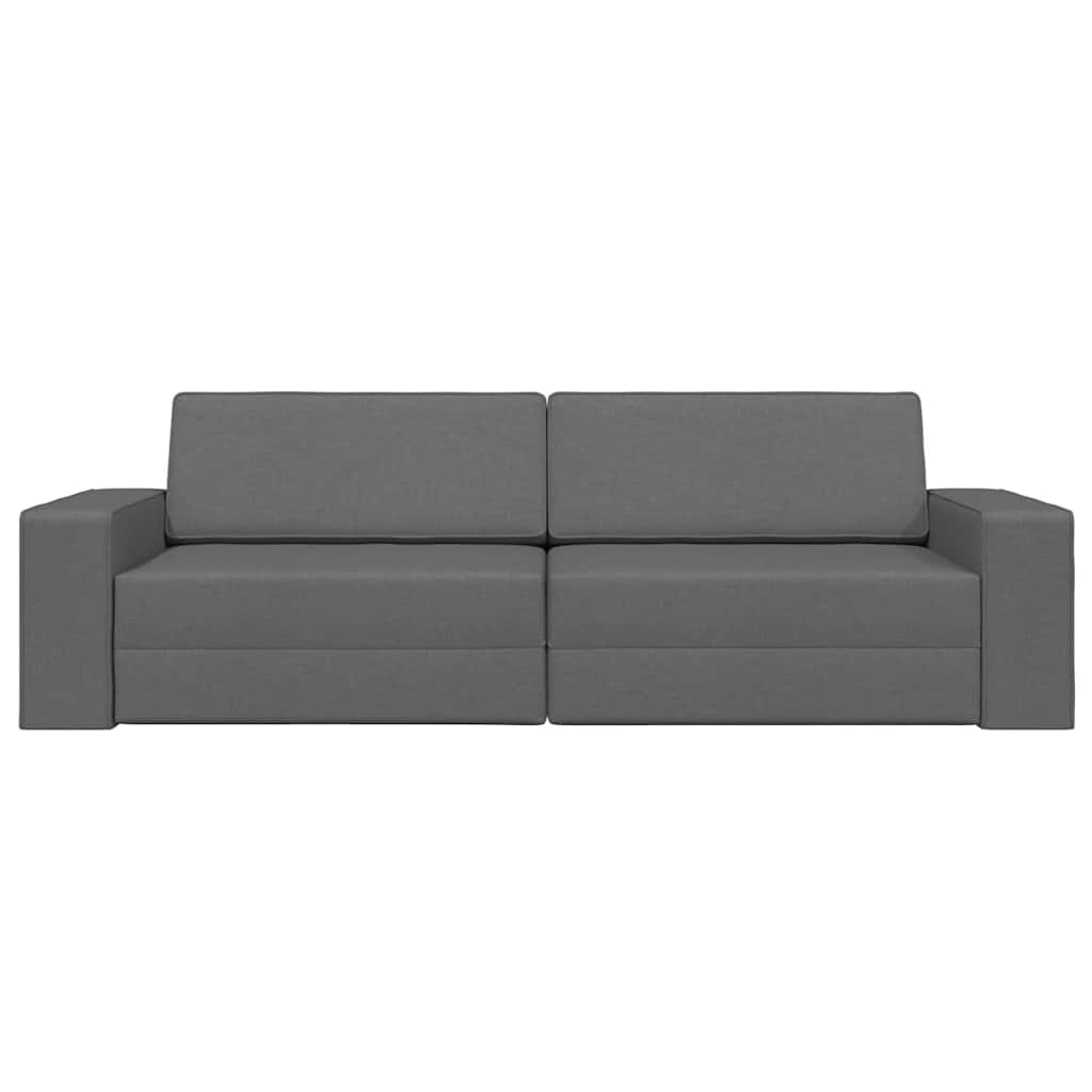 Floor Sofa Bed Dark Grey 245 x 78 x 77 cm Fabric